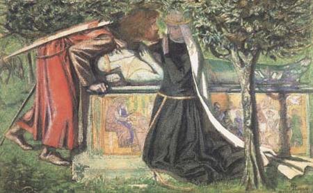 Arthur's Tomb: The Last Meeting of Launcelort and Guinevere (mk28), Dante Gabriel Rossetti